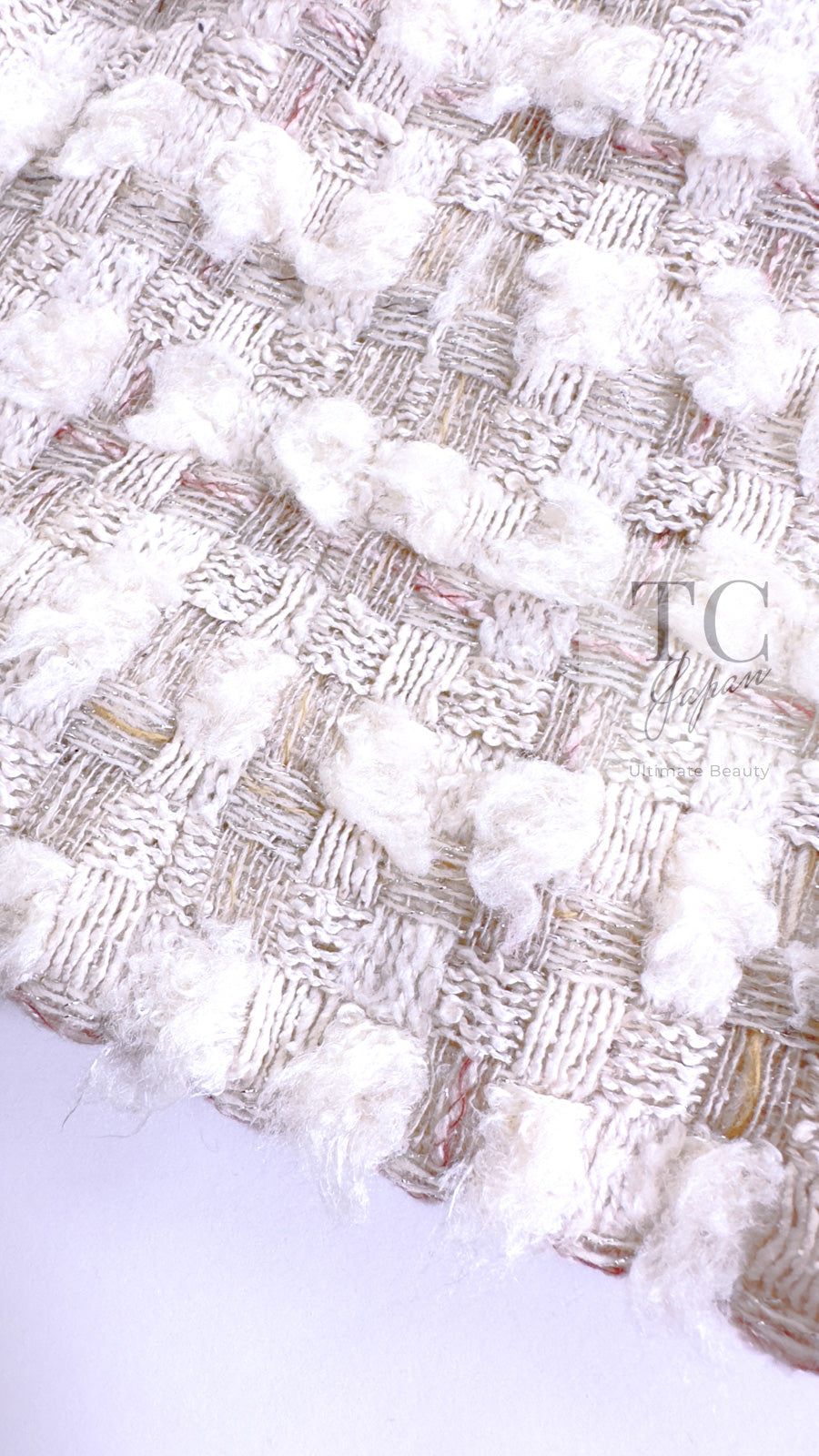 CHANEL 05A Ivory Wool Tweed Jacket Skirt Suit 38 シャネル モナコ王妃 アイボリー ウール ツイード ジャケット スカート スーツ 即発