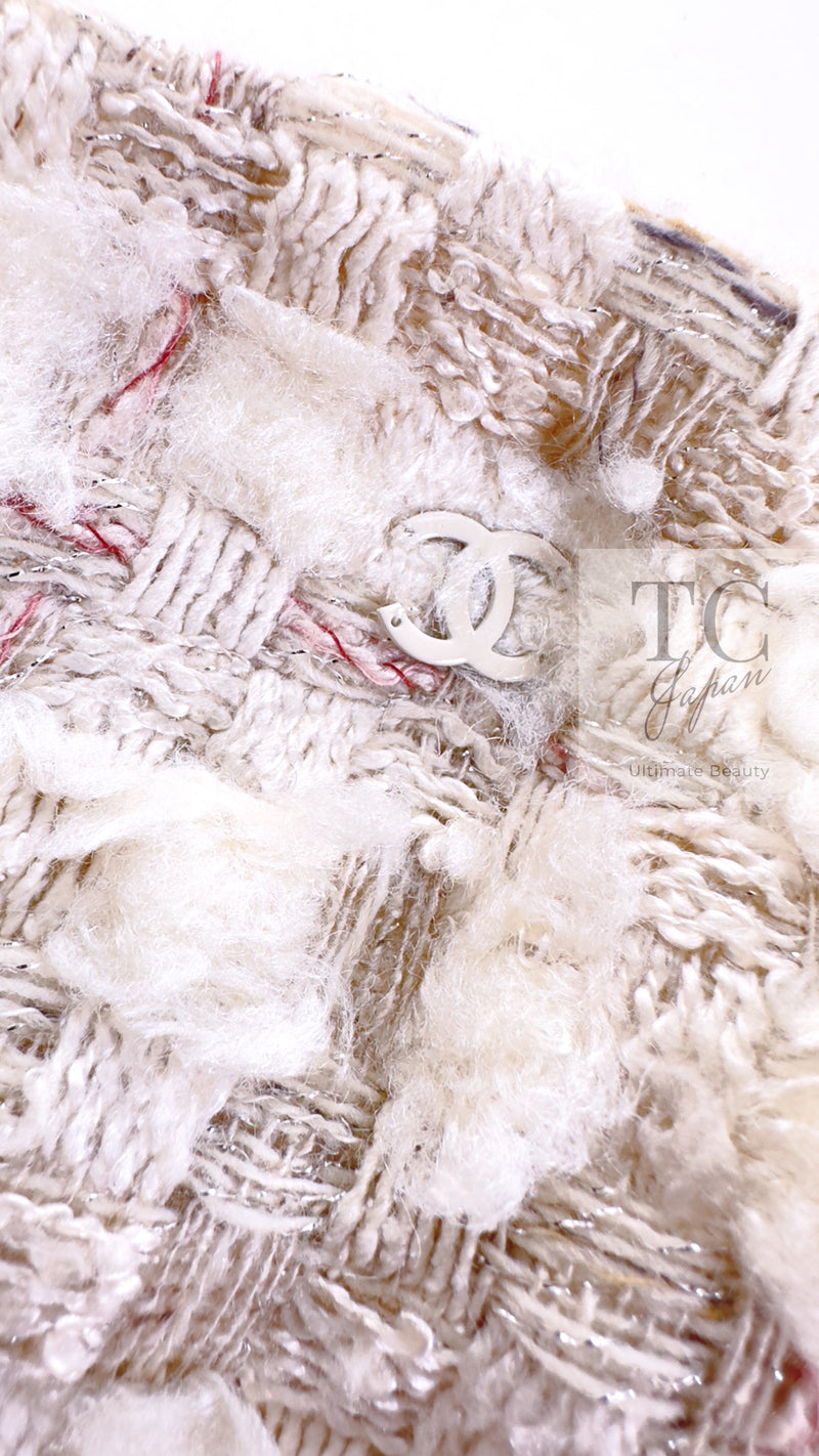 CHANEL 05A Ivory Wool Tweed Jacket Skirt Suit 38 シャネル モナコ王妃 アイボリー ウール ツイード ジャケット スカート スーツ 即発