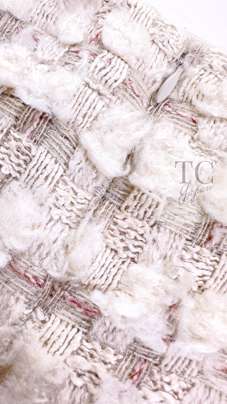 CHANEL 05A Ivory Wool Tweed Jacket Skirt Suit 38 シャネル モナコ王妃 アイボリー ウール ツイード ジャケット スカート スーツ 即発