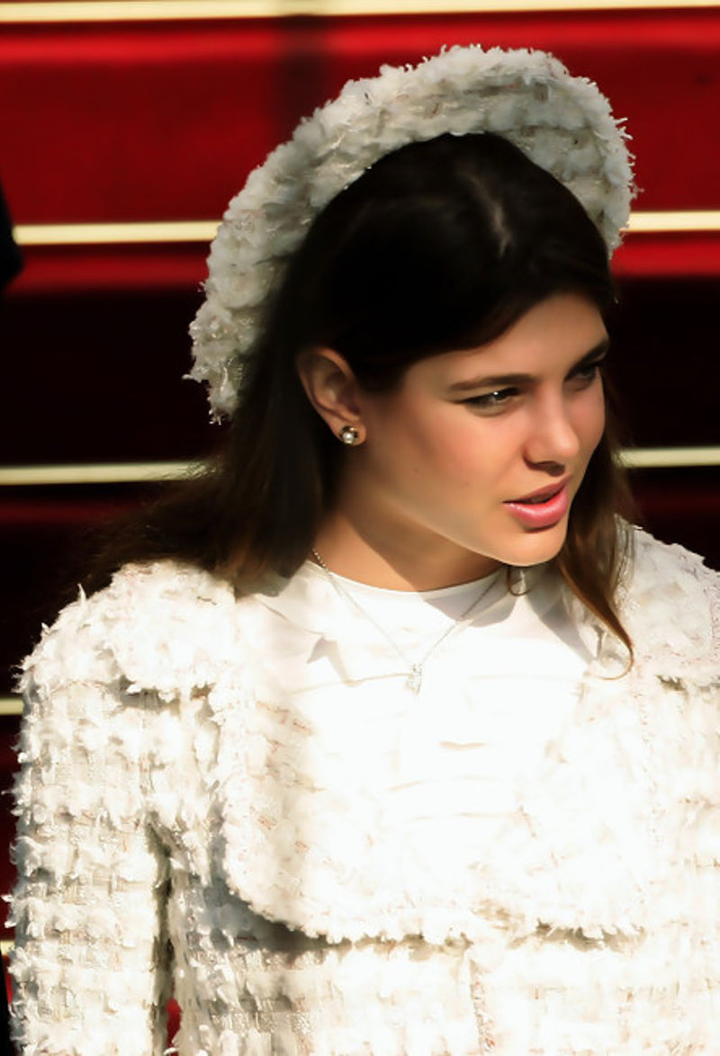 CHANEL 05A Ivory Wool Tweed Jacket Skirt Suit 38 シャネル モナコ王妃 アイボリー ウール ツイード ジャケット スカート スーツ 即発