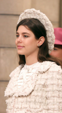 CHANEL 05A Ivory Wool Tweed Jacket Skirt Suit 38 シャネル モナコ王妃 アイボリー ウール ツイード ジャケット スカート スーツ 即発