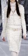 CHANEL 05A Ivory Wool Tweed Jacket Skirt Suit 38 シャネル モナコ王妃 アイボリー ウール ツイード ジャケット スカート スーツ 即発