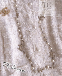 CHANEL 05S Ivory White Pearl Buttons Lesage Tweed Jacket Skirt Suit 40 42 シャネル アイボリー ホワイト パール CC ボタン ルサージュ ツイード ジャケット スカート スーツ 即発