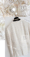 CHANEL 05S Ivory White Pearl Buttons Lesage Tweed Jacket Skirt Suit 36 38 シャネル アイボリー ホワイト パール CC ボタン ルサージュ ツイード ジャケット スカート スーツ 即発