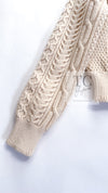 CHANEL 96A Vintage Heavy Ivory Knit CC Logo Wool Sweater 38 40 シャネル ヴィンテージ アイボリー CC ロゴ フィッシャーマン ニット セーター 即発