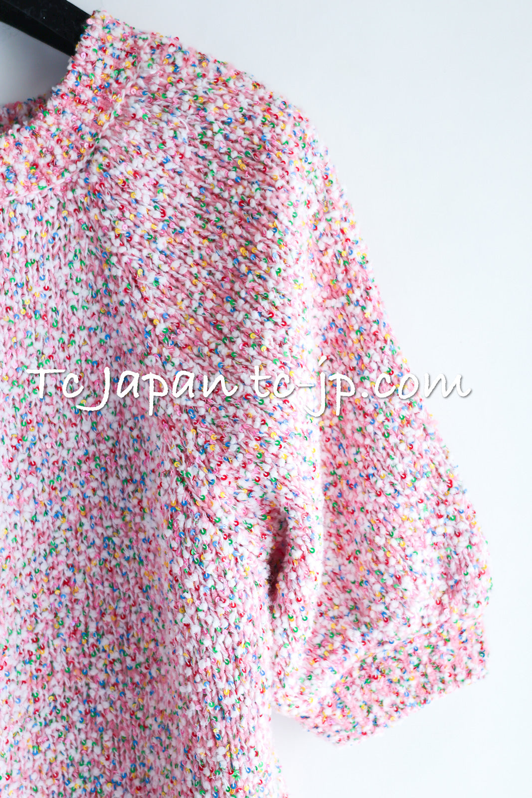 CHANEL 16C pink sequin women's sweater / シャネル レディース ピンク スパンコール セーター