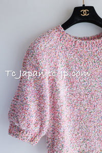 CHANEL 16C pink sequin women's sweater / シャネル レディース ピンク スパンコール セーター