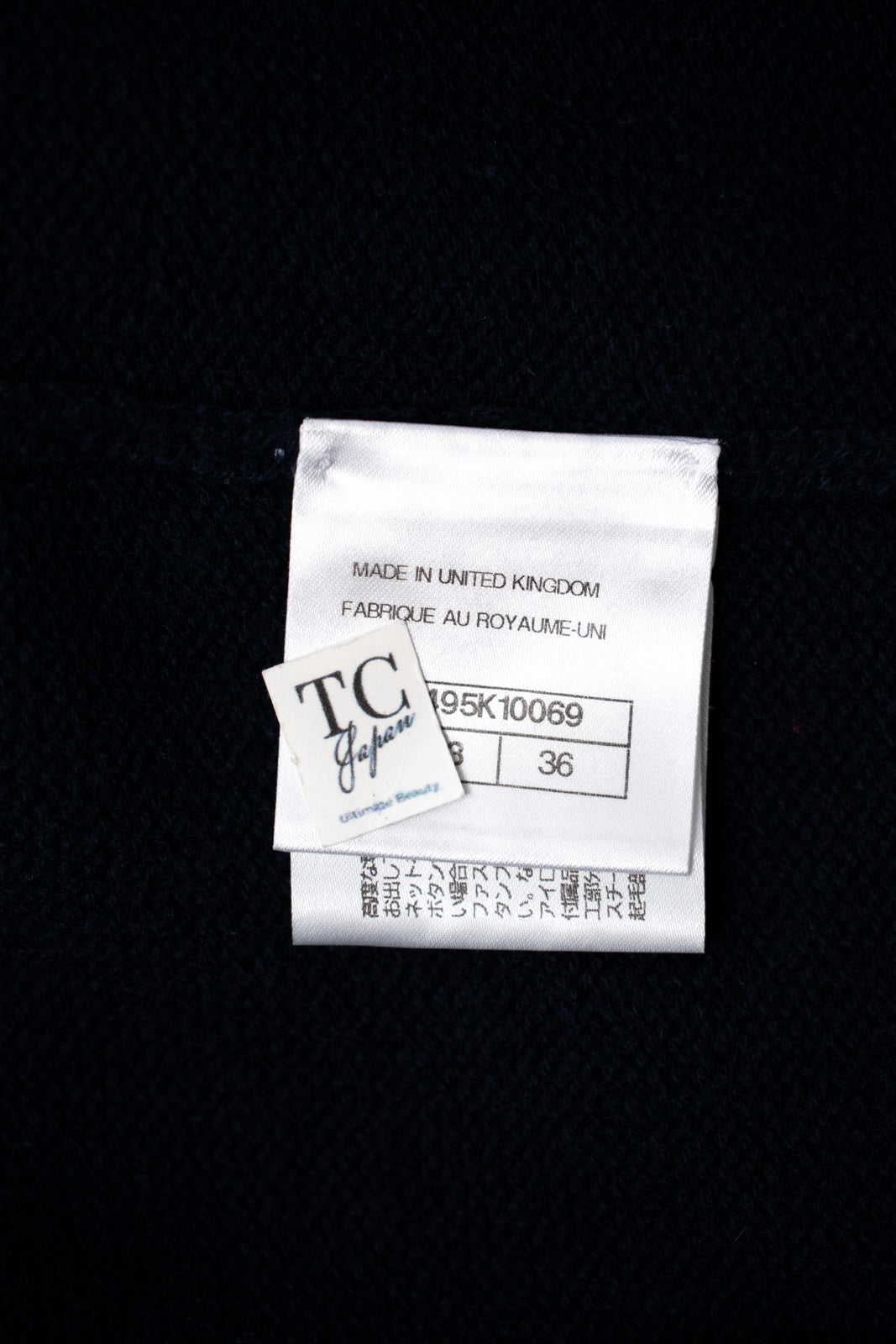 CHANEL 21PS Navy White CC Logo Cashmere Knit Sweater Tops 36 38 シャネル ネイビー ホワイト CC ココ マーク カシミア ニット トップス セーター 即発