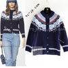 CHANEL 18N Coco Neige Navy Nordic Wool Knit Cardigan 34 シャネル ココ ネージュ ネイビー ノルディック ウール ニット カーディガン 即発