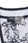 CHANEL 19PS Smoky Blue Gray CC Logo Cotton Knit Cardigan 34 36 シャネル ネイビー スモーキー グレー CC ロゴ コットン ロング ニット カーディガン 即発