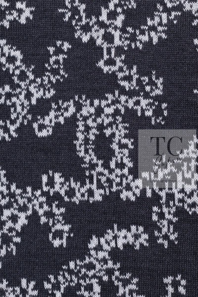 CHANEL 19PS Smoky Blue Gray CC Logo Cotton Knit Cardigan 34 36 シャネル ネイビー スモーキー グレー CC ロゴ コットン ロング ニット カーディガン 即発