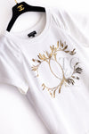CHANEL 18C White CC Gold Leaf Logo T-shirt Tops S 36 38 シャネル ホワイト CC ゴールド ロゴ Tシャツ スウェット トップス 即発
