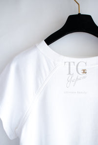 CHANEL 18C White CC Gold Leaf Logo T-shirt Tops S 36 38 シャネル ホワイト CC ゴールド ロゴ Tシャツ スウェット トップス 即発
