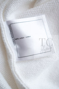 CHANEL 18C White CC Gold Leaf Logo T-shirt Tops S 36 38 シャネル ホワイト CC ゴールド ロゴ Tシャツ スウェット トップス 即発