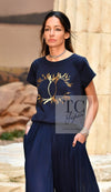 CHANEL 18C White CC Gold Leaf Logo T-shirt Tops S 36 38 シャネル ホワイト CC ゴールド ロゴ Tシャツ スウェット トップス 即発