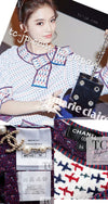 CHANEL 16S White Red Blue Airplane Tops Sweater 34 シャネル ホワイト レッド ブルー 飛行機 ニット トップス セーター 即発