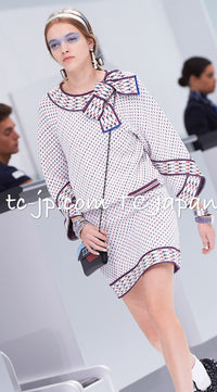 CHANEL 16S White Red Blue Tricolor Airplane Tops Sweater 38 シャネル ホワイト レッド ブルー 飛行機 ニット セーター トレーナー 即発