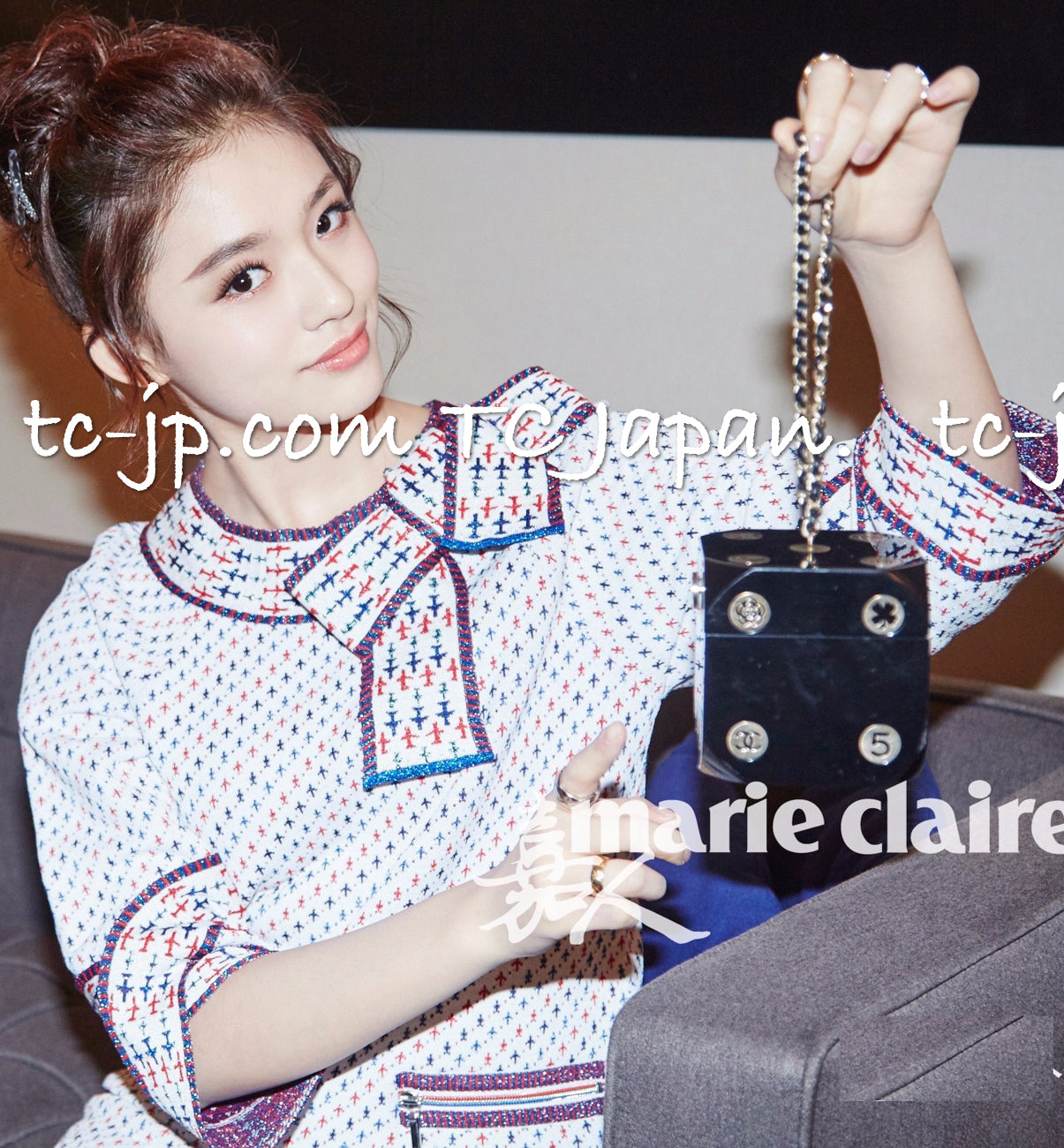 CHANEL 16S White Red Blue Tricolor Airplane Tops Sweater 38 シャネル ホワイト レッド ブルー 飛行機 ニット セーター トレーナー 即発