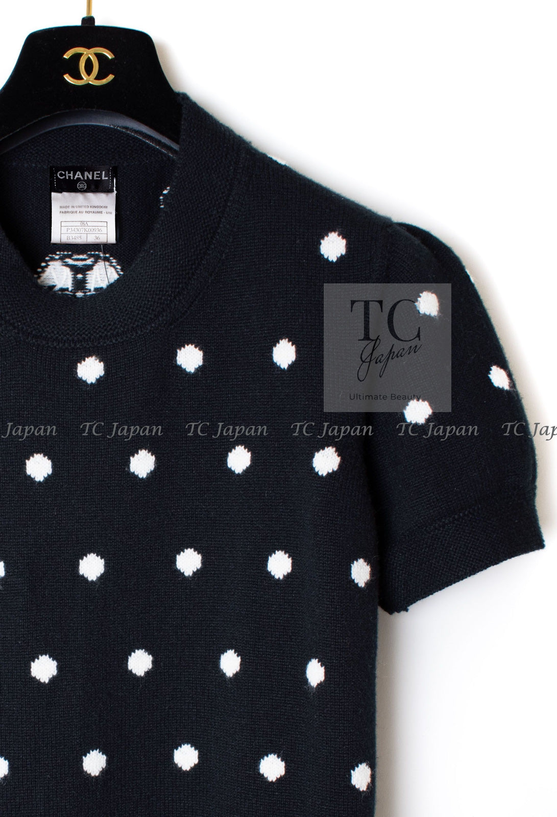 シャネル　カシミヤセーター 極美品 CHANEL シャネル ニット セーター カシミヤ パール