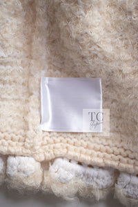 CHANEL 06A Ivory Creme Cashmere Mohair Cape Cardigan 38 42 44 46 48 50 シャネル カシミア モヘア アイボリー クリーム ポンチョ ケープ カーディガン 即発