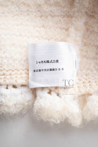 CHANEL 06A Ivory Creme Cashmere Mohair Cape Cardigan 38 42 44 46 48 50 シャネル カシミア モヘア アイボリー クリーム ポンチョ ケープ カーディガン 即発