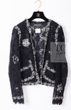 CHANEL 04S Camellia Black Lace Cardigan Jacket Skirt Set up 38 シャネル カメリア ブラック レース カーディガン ジャケット スカート セットアップ 即発