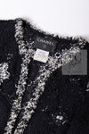 CHANEL 04S Camellia Black Lace Cardigan Jacket Skirt Set up 38 シャネル カメリア ブラック レース カーディガン ジャケット スカート セットアップ 即発