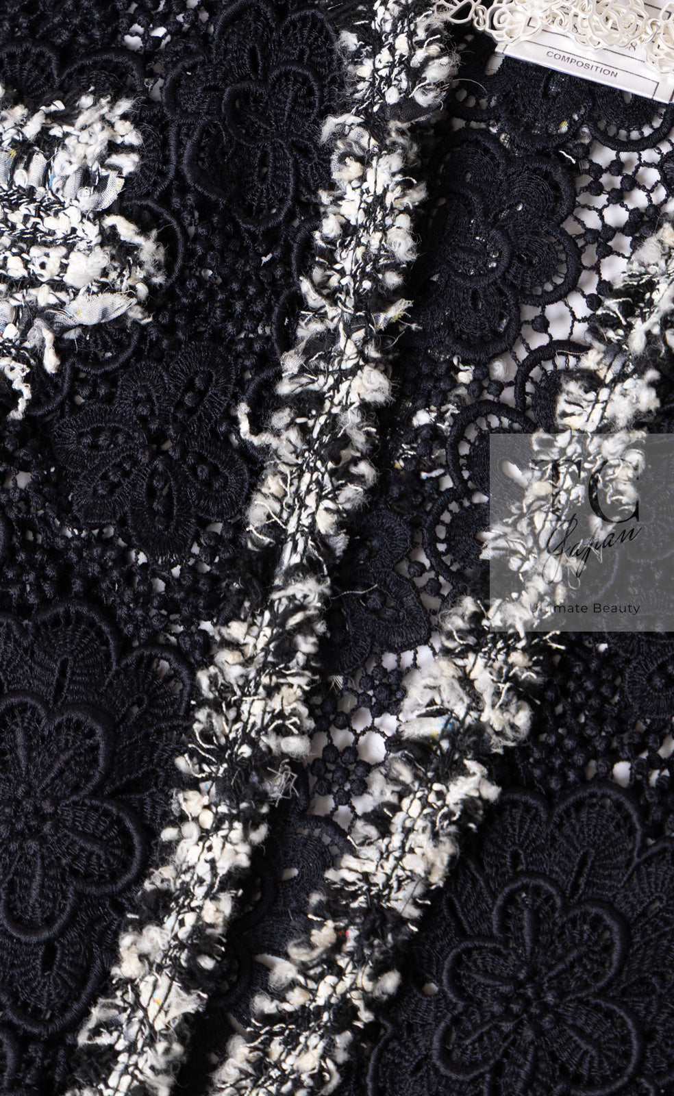 CHANEL 04S Camellia Pale Black Lace Cardigan Jacket 38 シャネル カメリア ブラック レース カーディガン ジャケット 即発