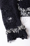 CHANEL 04S Camellia Black Lace Cardigan Jacket Skirt Set up 38 シャネル カメリア ブラック レース カーディガン ジャケット スカート セットアップ 即発