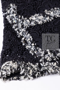 CHANEL 04S Camellia Pale Black Lace Cardigan Jacket 38 シャネル カメリア ブラック レース カーディガン ジャケット 即発