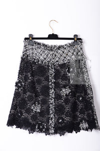 CHANEL 04S Camellia Black Lace Cardigan Jacket Skirt Set up 38 シャネル カメリア ブラック レース カーディガン ジャケット スカート セットアップ 即発