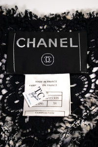 CHANEL 04S Camellia Black Lace Cardigan Jacket Skirt Set up 38 シャネル カメリア ブラック レース カーディガン ジャケット スカート セットアップ 即発