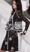 CHANEL 04S Camellia Black Lace Cardigan Jacket Skirt Set up 38 シャネル カメリア ブラック レース カーディガン ジャケット スカート セットアップ 即発