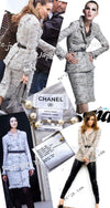 CHANEL 08A Sarah Jessica Parker Grey Multi Tweed Skirt Lion Button 36 シャネル サラ ジェシカ着用 グレー マルチ ツイード スカート ライオン ボタン 即発