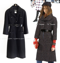 CHANEL 07A Black Wool Belt Coat 42 シャネル ブラック ウール ベルト付 コート 即発