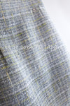 CHANEL 09S Light Gray Mint Cotton Wool Tweed Jacket Skirt Suit 34 36 シャネル ライト グレー ミント コットン ウール ツイード ジャケット スカート スーツ 即発