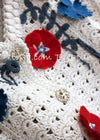 CHANEL 10S Ivory Flower Silk Cotton Knit Cardigan 34 シャネル アイボリー 花柄 アップリケ 刺繍 クロシェ シルク コットン ニット カーディガン 即発