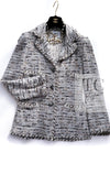 CHANEL 08A Sarah Jessica Parker Grey Multi Tweed Jacket 40 シャネル サラ ジェシカ着用 グレー マルチ ツイード ジャケット 即発