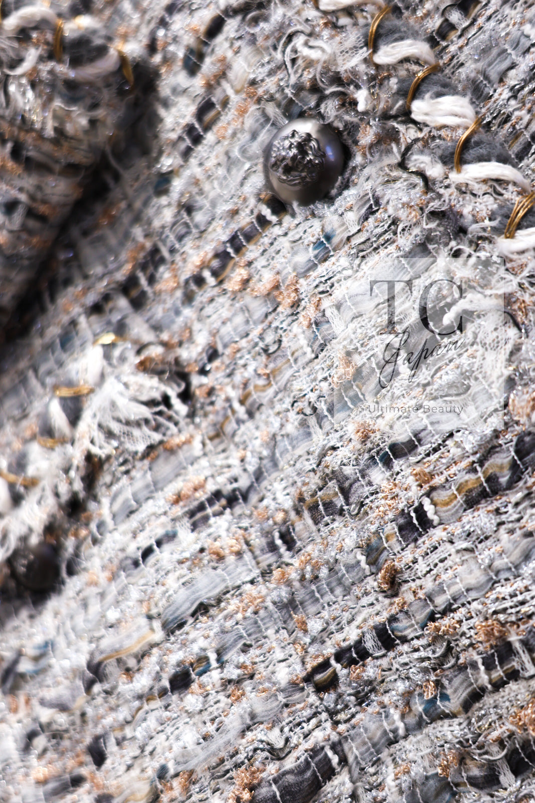 CHANEL 08A Sarah Jessica Parker Grey Multi Tweed Jacket 40 シャネル サラ ジェシカ着用 グレー マルチ ツイード ジャケット 即発