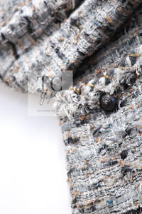 CHANEL 08A Sarah Jessica Parker Grey Multi Tweed Jacket 40 シャネル サラ ジェシカ着用 グレー マルチ ツイード ジャケット 即発