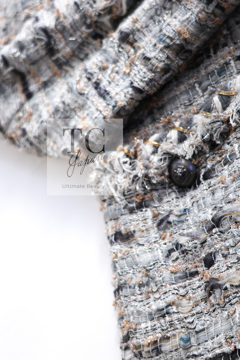 CHANEL 08A Sarah Jessica Parker Grey Multi Tweed Jacket 40 シャネル サラ ジェシカ着用 グレー マルチ ツイード ジャケット 即発