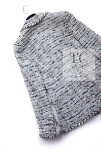 CHANEL 08A Sarah Jessica Parker Grey Multi Tweed Jacket 40 シャネル サラ ジェシカ着用 グレー マルチ ツイード ジャケット 即発