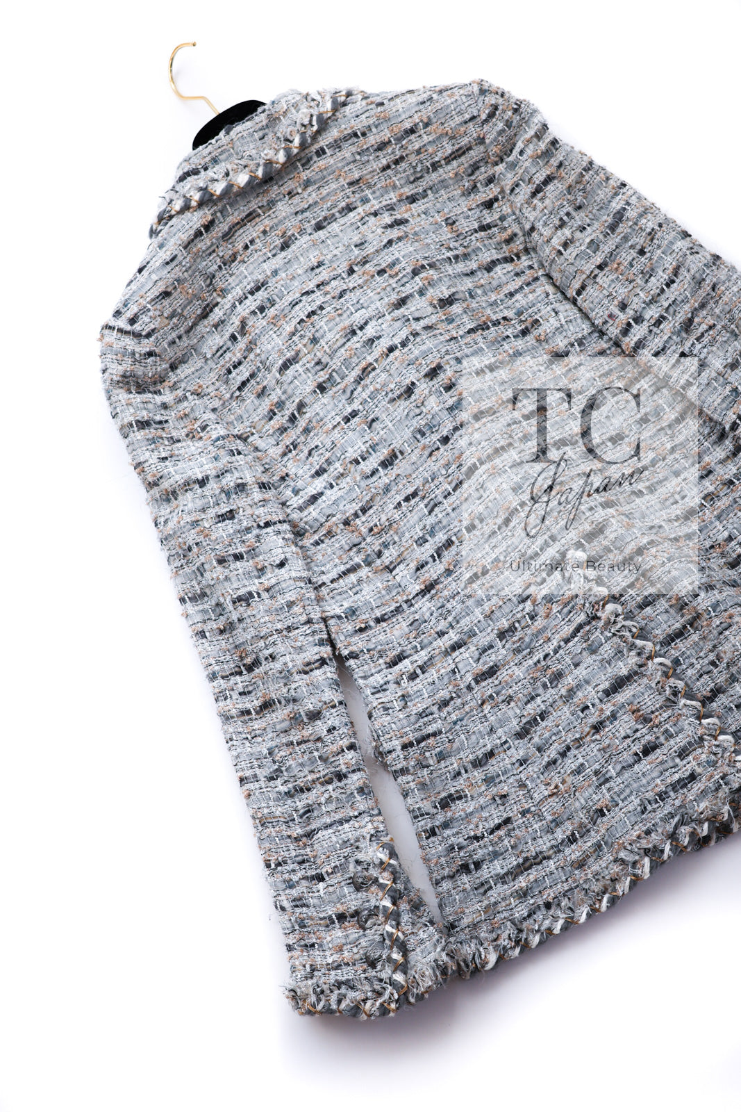 CHANEL 08A Sarah Jessica Parker Grey Multi Tweed Jacket 40 シャネル サラ ジェシカ着用 グレー マルチ ツイード ジャケット 即発