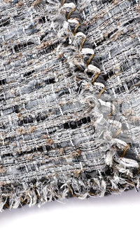 CHANEL 08A Sarah Jessica Parker Grey Multi Tweed Jacket 40 シャネル サラ ジェシカ着用 グレー マルチ ツイード ジャケット 即発
