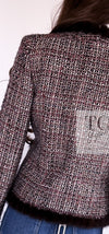 CHANEL 03A Brown Pink Mink Fur Trim Tweed Jacket 36 38 シャネル ブラウン ピンク ミンク ファー トリミング ツイード ジャケット 即発