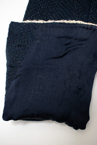 CHANEL 11S Navy Crochet Braid Trim Cotton Jacket 36 38 シャネル ネイビー クロシェット ブレイド トリミング コットン ジャケット 即発
