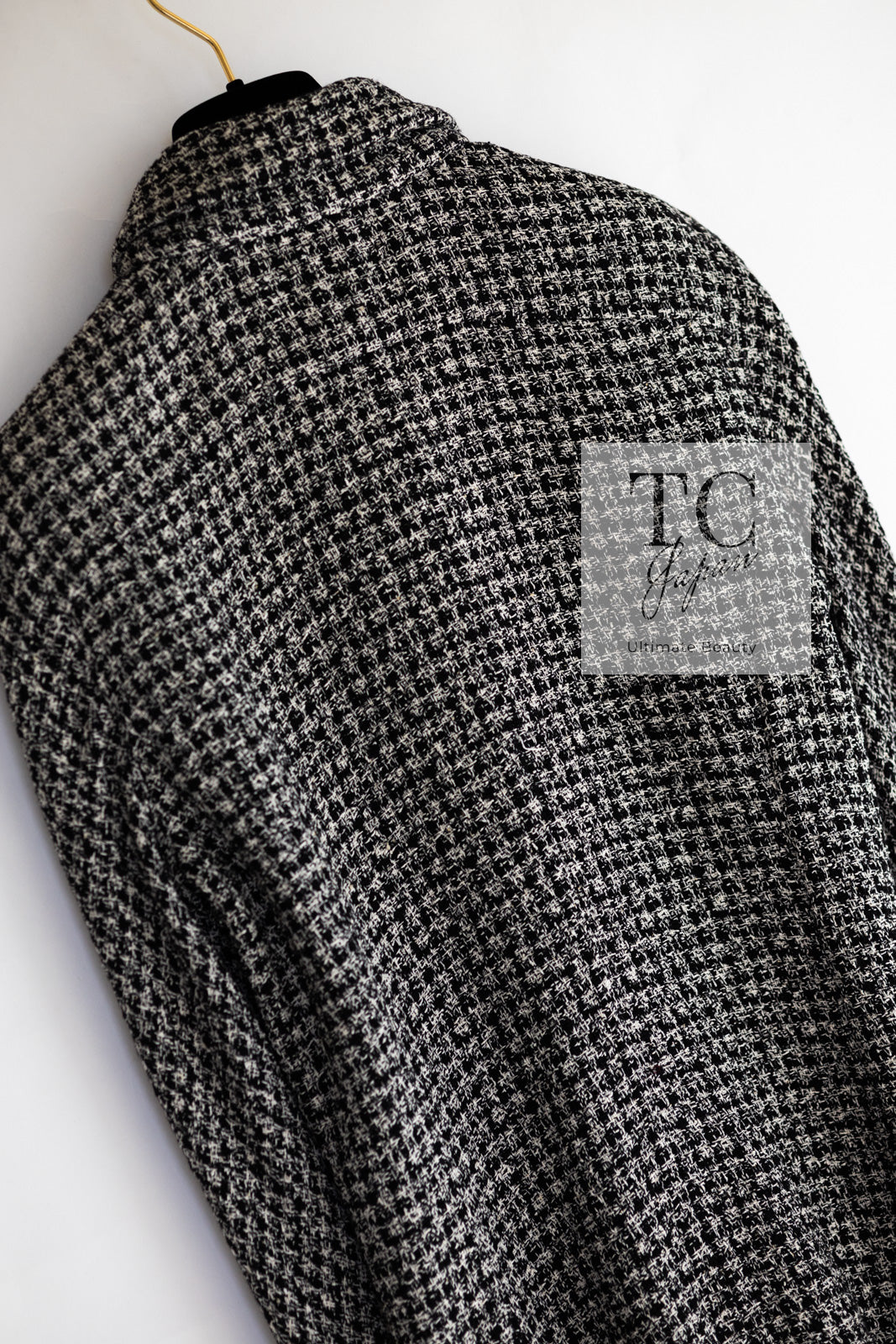CHANEL 09S Black White Silk Wool Cardigan Jacket 38 シャネル ブラック ホワイト シルク ウール カーディガン ジャケット 即発