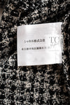 CHANEL 09S Black White Silk Wool Cardigan Jacket 38 シャネル ブラック ホワイト シルク ウール カーディガン ジャケット 即発