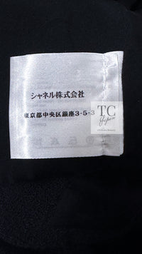 CHANEL 12C Black Rhinestone CC Buttons Wool Tweed Jacket 34 36 シャネル ブラック ラインストーン CC ボタン ウール ツイード ジャケット 即発 - TC JAPAN