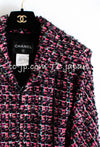 CHANEL 13A Lesage Pink Black Multi Jacket Coat 34 36 38 シャネル ピンク ブラック ツイード ジャケット コート 即発